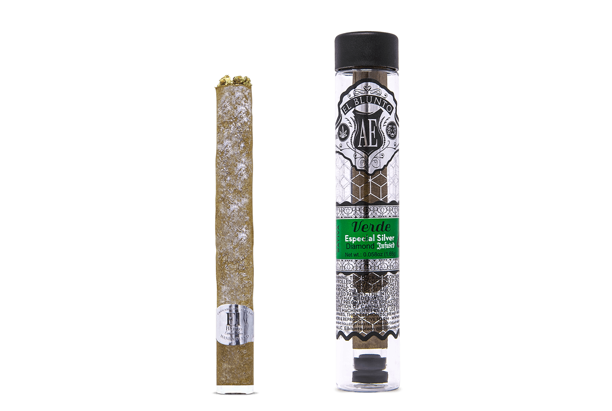 Verde  |1.65g Silver Diamond Blunt