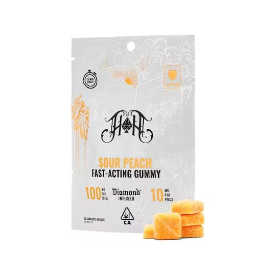 Sour Peach | 100mg Fast Acting Gummies