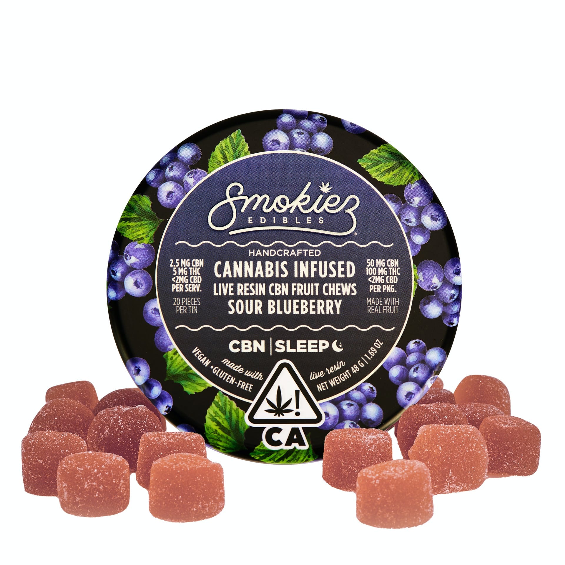 Sour Blueberry 2:1 | 100mg Fruit Chews