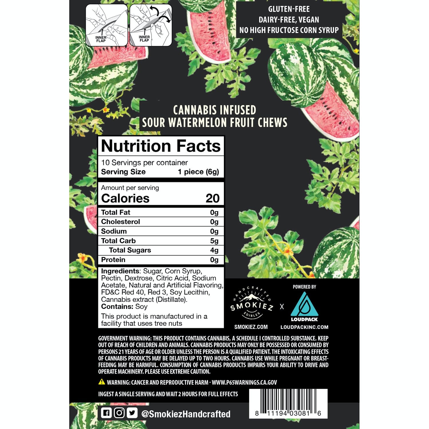 Sour Watermelon | 100mg Fruit Chews