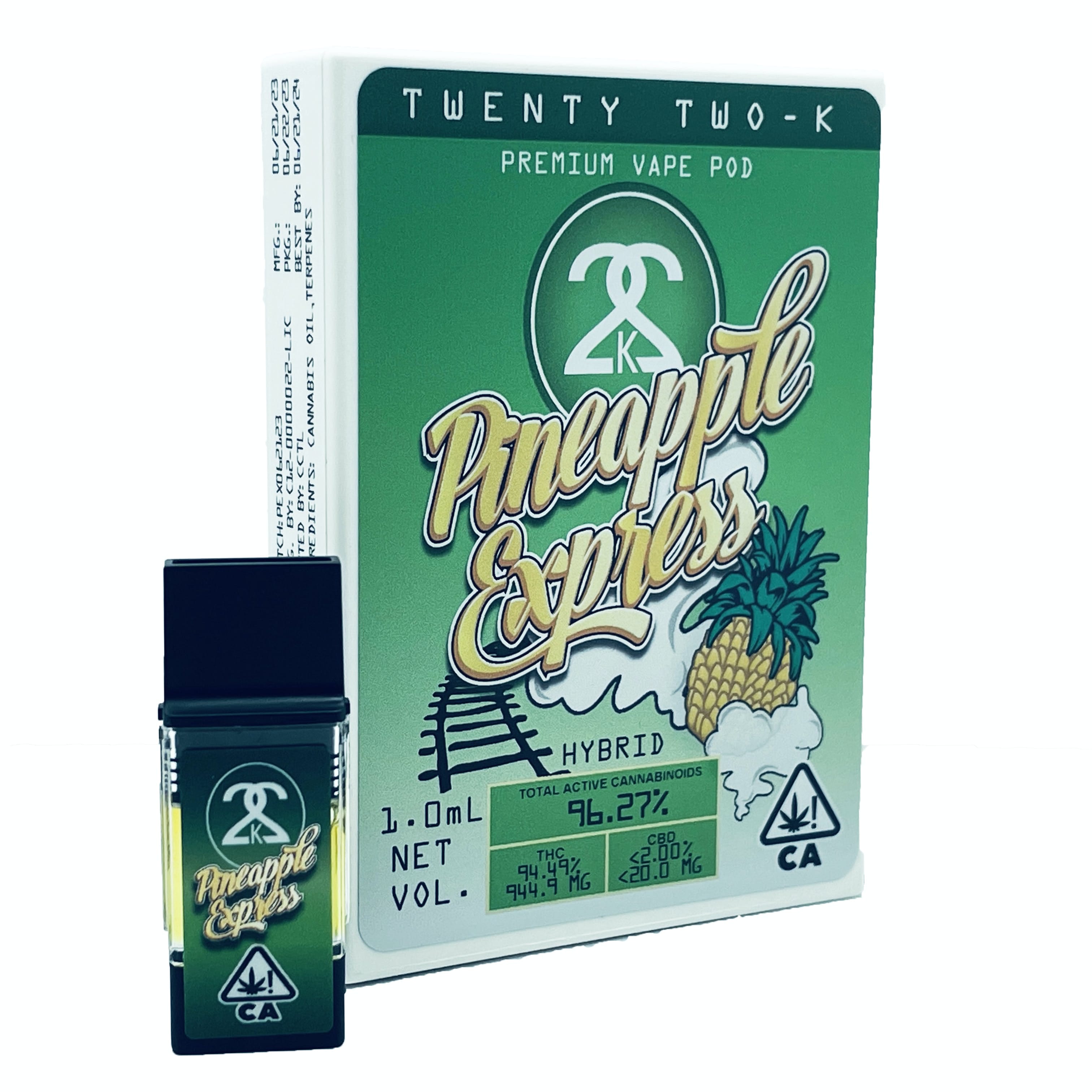 22K Pineapple Express Pod - 1 Gram Vapes (Cartridges) cannabis