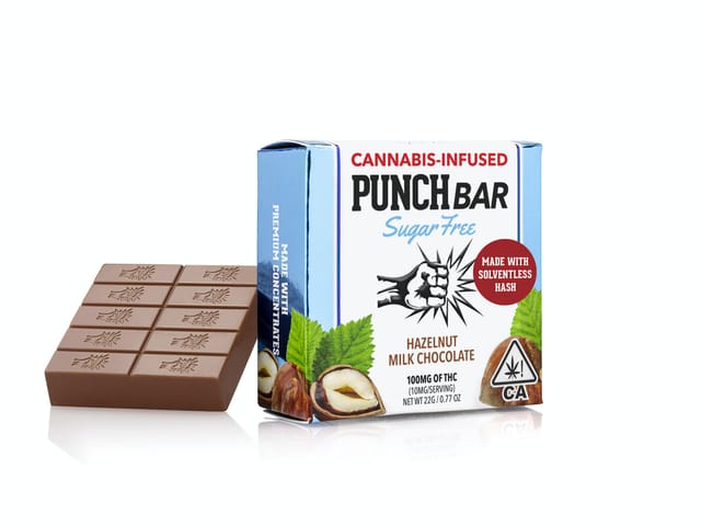 Punch Extracts SF Hazelnut Milk Chocolate PunchBar Solventless Edible - 100 mg Edibles cannabis