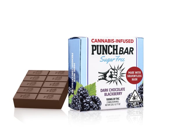 Punch Extracts SF Blackberry Dark Chocolate PunchBar Solventless Edible - 100 mg Edibles cannabis