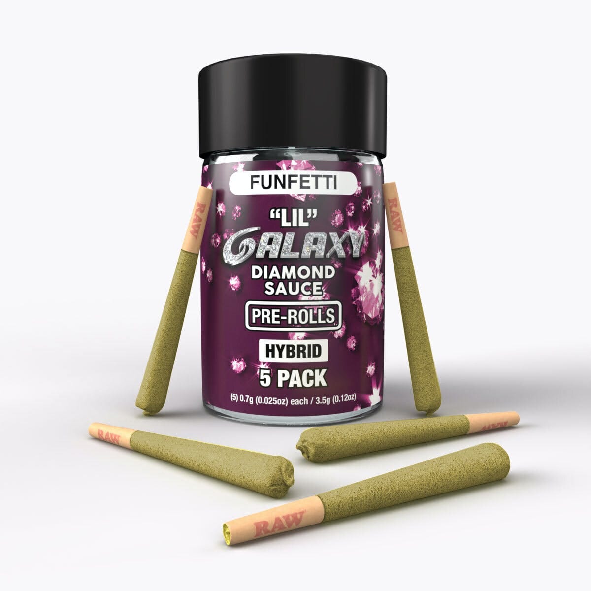 Funfetti | .7g x 5pk Lil Diamond Sauce Prerolls