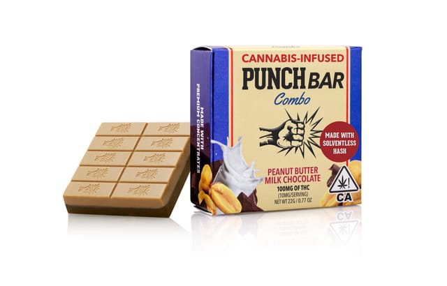Punch Extracts Peanut Butter Milk Chocolate Crunch PunchBar Solventless Edible - 100 mg Edibles cannabis