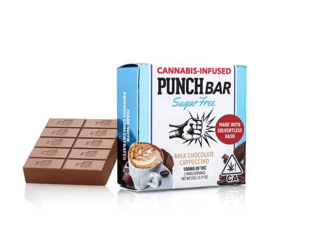 Punch Extracts SF Cappuccino Milk Chocolate PunchBar Solventless Edible - 100 mg Edibles cannabis