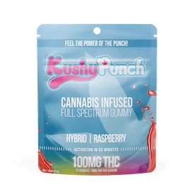 Kushy Punch — Blue Raspberry Hybrid Original - 100mg Gummies