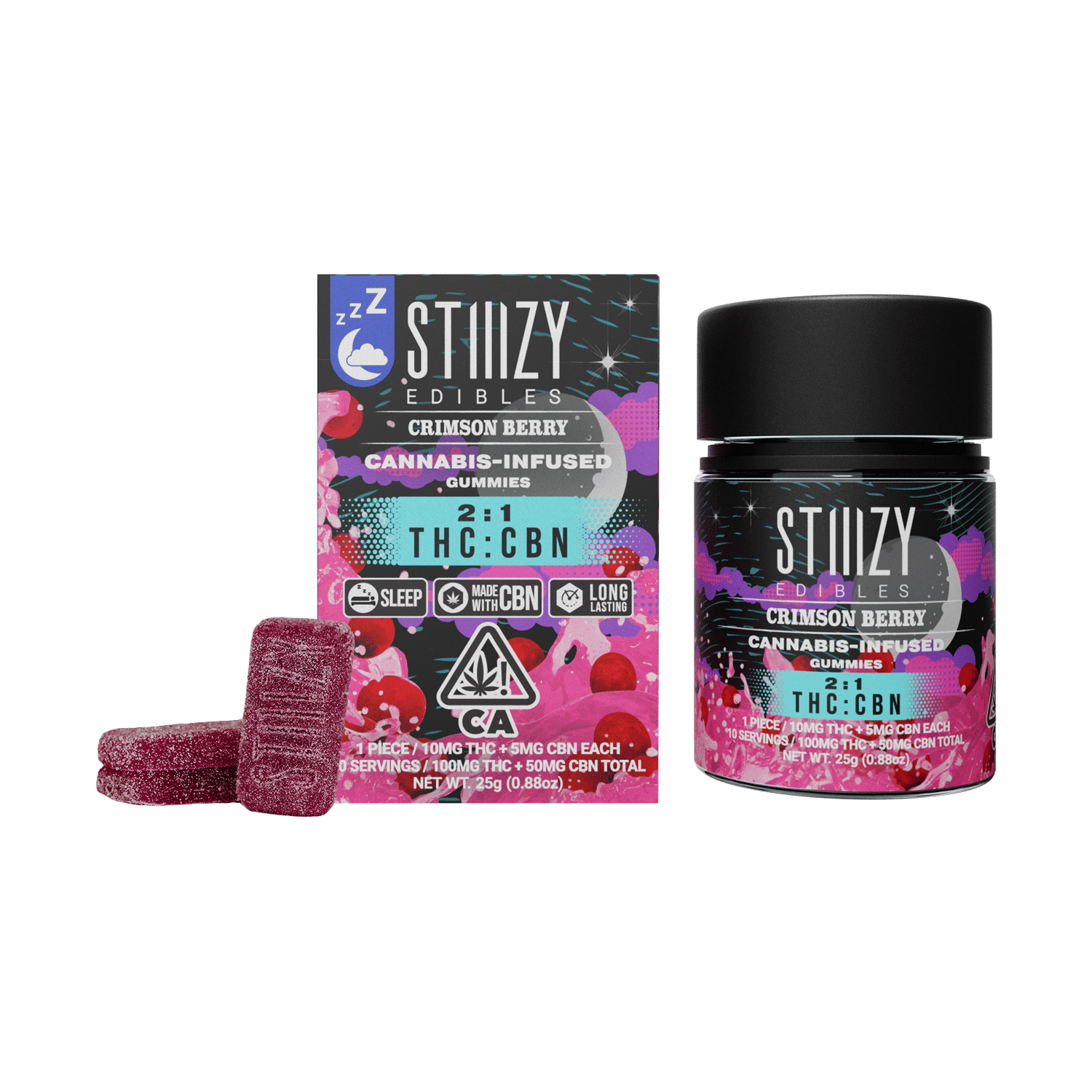 Crimson Berry | 2:1 THC:CBN Gummies