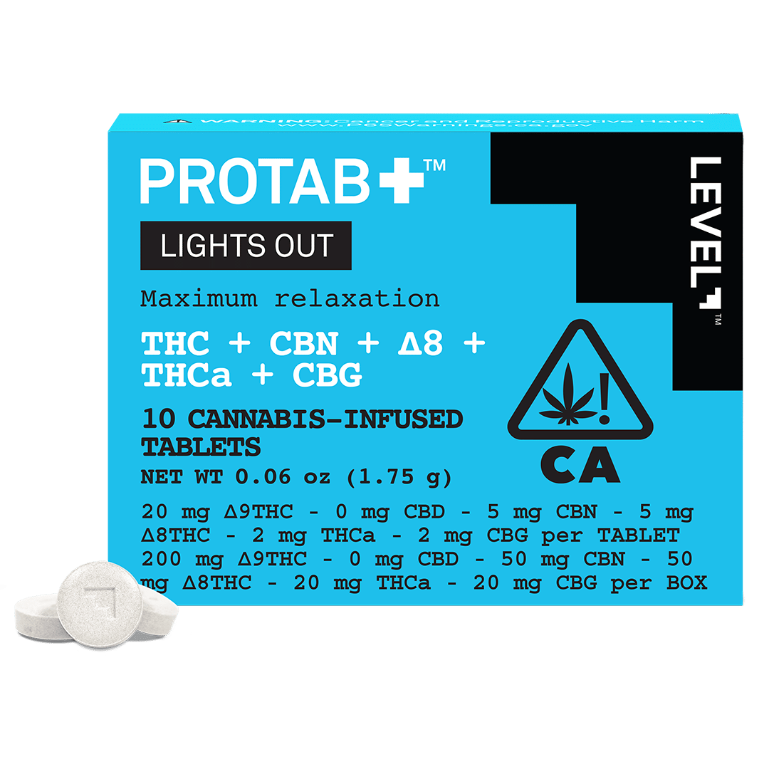 Lights Out Protabs | 250mg THC:CBN:CBG Tablets