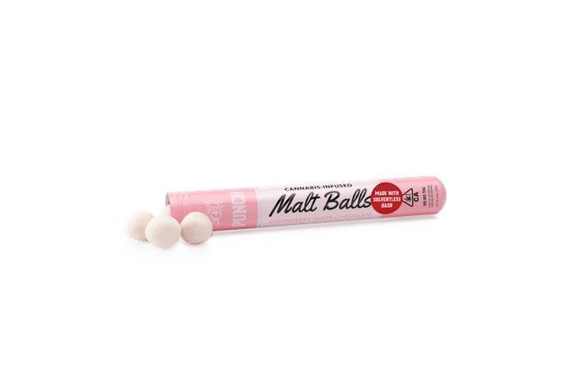 Strawberry White Chocolate | 100mg Malt Balls