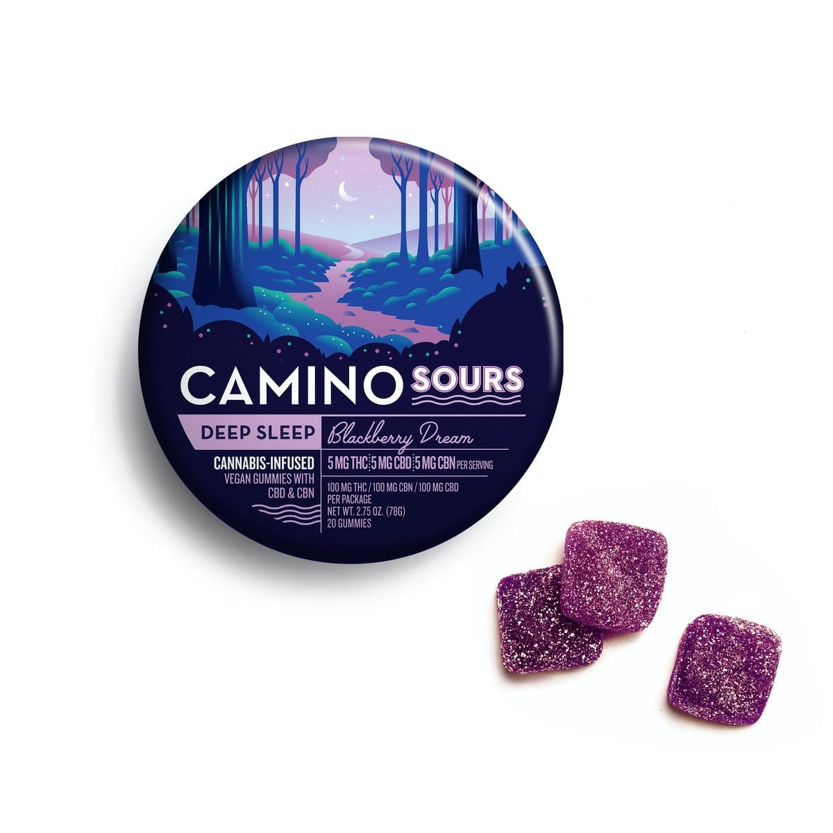Camino Sours | Blackberry Dream | 100mg CBN Gummies