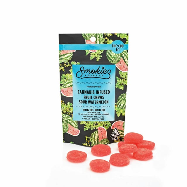 Sour Watermelon 1:1 | 100mg Fruit Chews