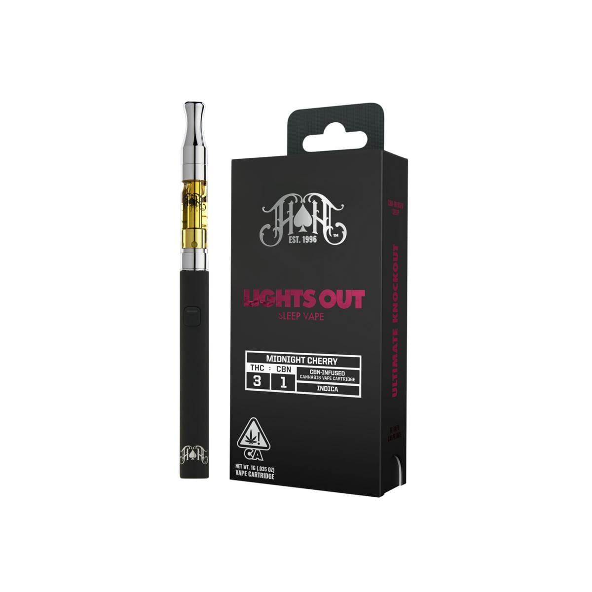Midnight Cherry Lights Out CBN 1g Cartridge