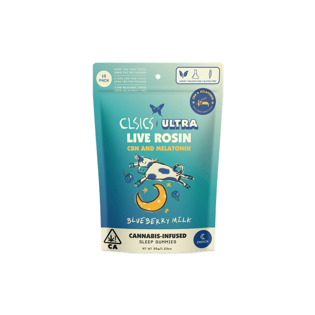 Blueberry Milk 1:1: | THC:CBN: Live Rosin Gummies 100mg