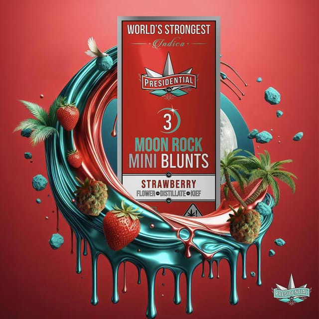 Strawberry | .7g x 3 Moonrock Mini Blunts