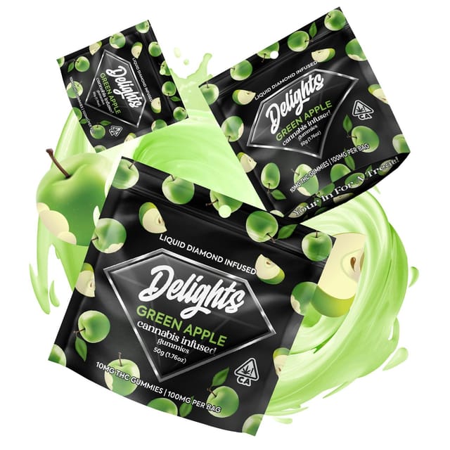 Green Apple| 100mg Diamond Infused | Gummies