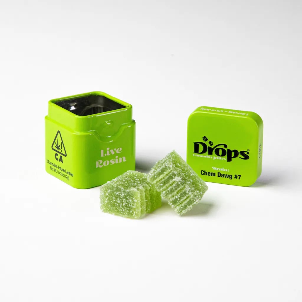 Drops: Lime - 2 CT - 100mg Rosin Infused Gummies