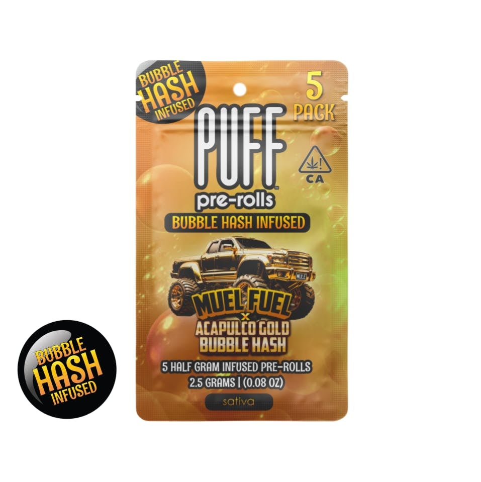 Mule Fuel x Acapulco Gold 2.5g Hash-Infused 5 Preroll Pack