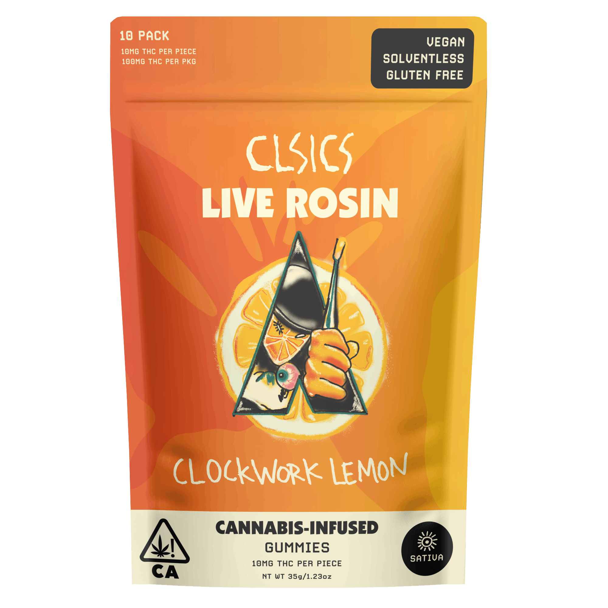 Clockwork Lemon | 100MG Live Rosin Gummies