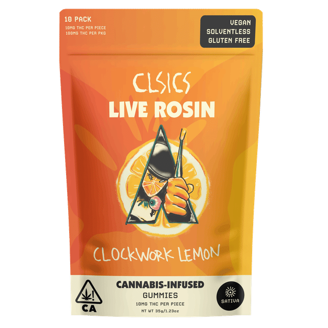 Clockwork Lemon | 100MG Live Rosin Gummies