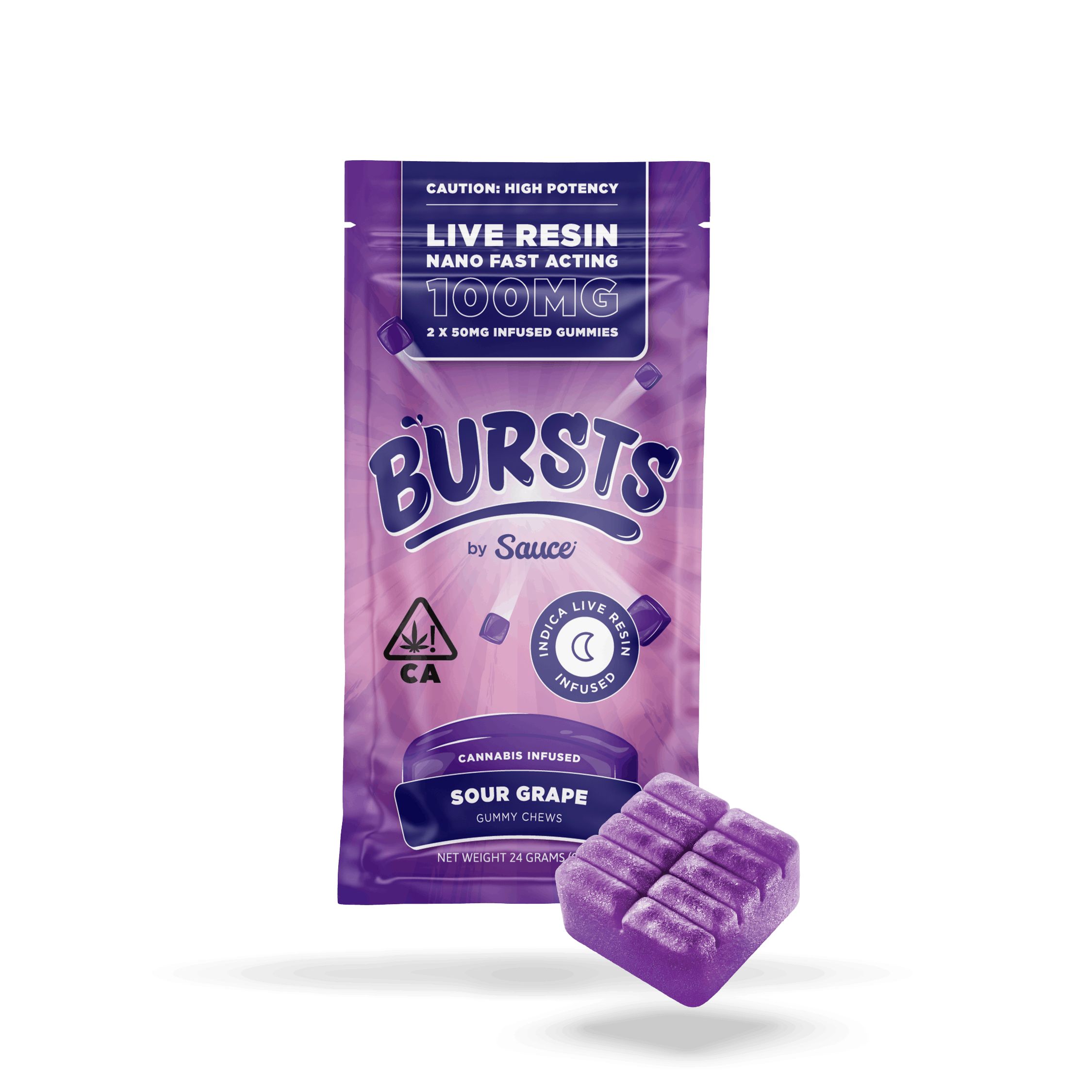 Sour Grape | 100mg Burst Live Resin Gummy
