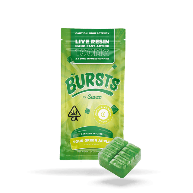 Sour Green Apple | 100mg Burst Live Resin Gummy