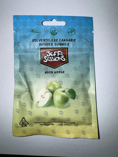 Sour Green Apple | 100mg Solventless Gummies