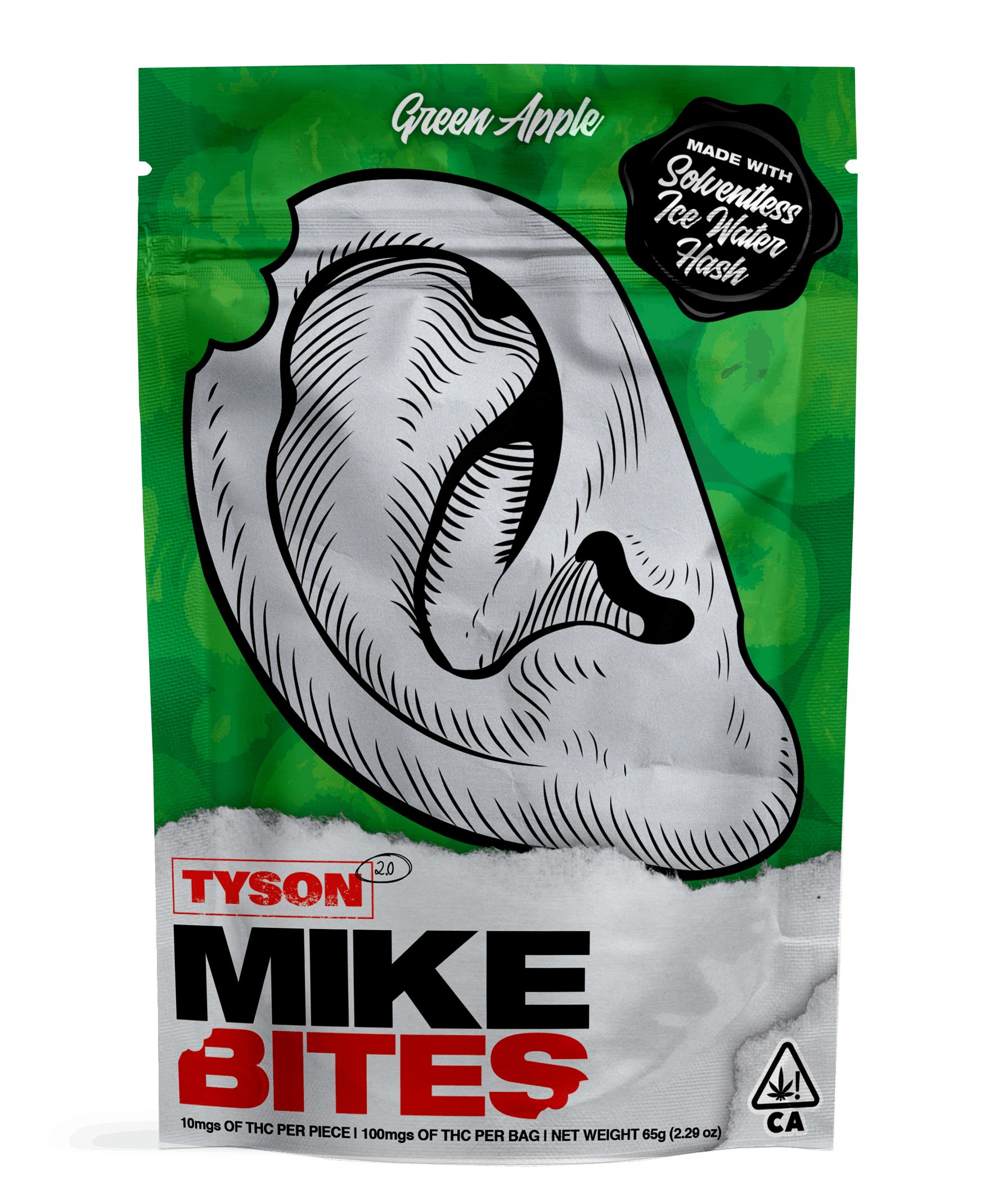 Mikes Bites Green Apple Rosin Gummies 10 Pack