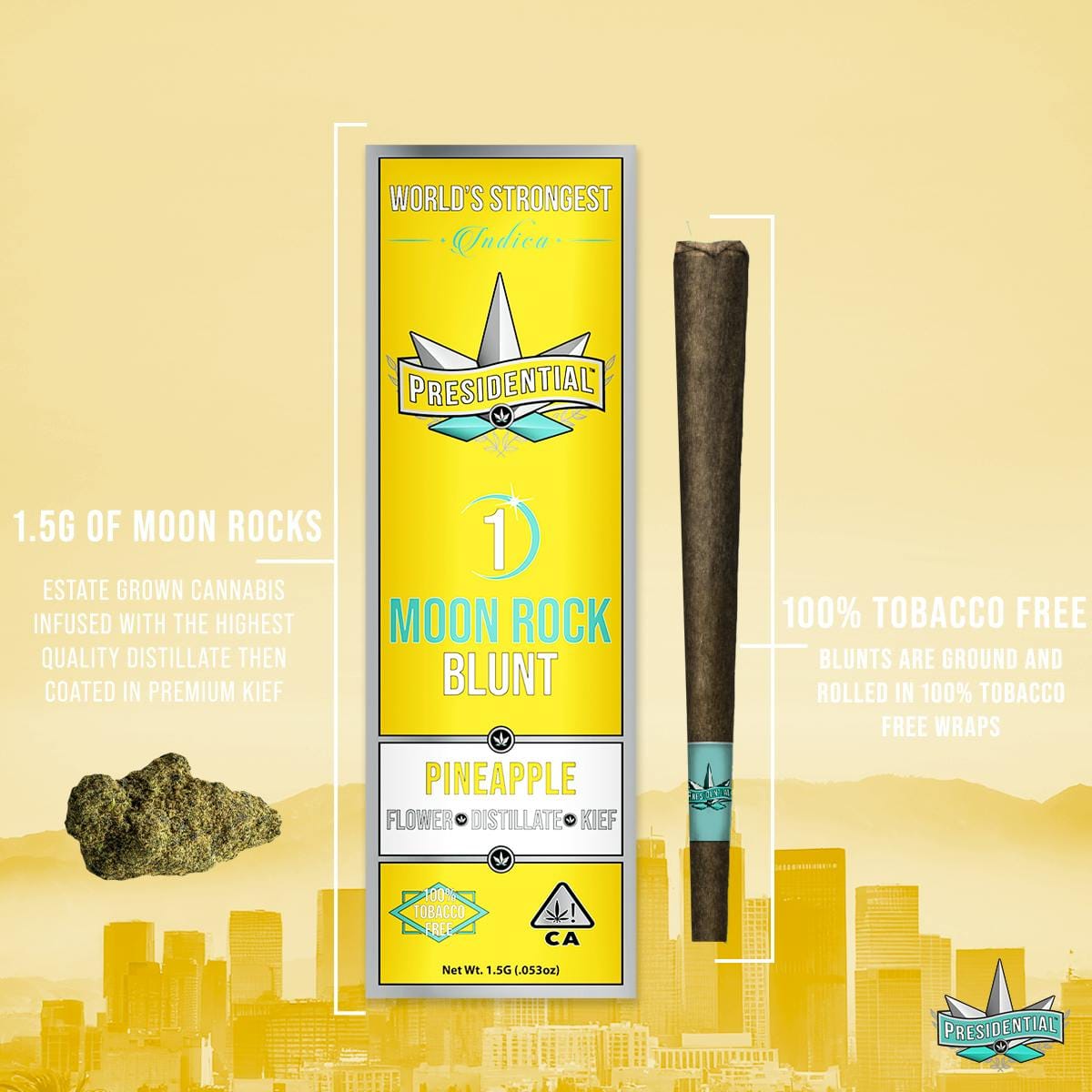 Pineapple | 1.5G Moon Rock Blunt