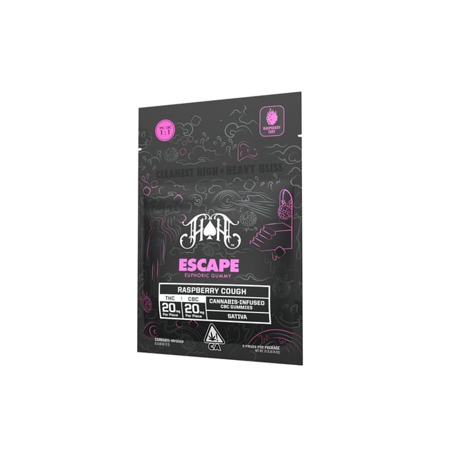 Raspberry Cough Escape | 100mg THC:CBC Gummies