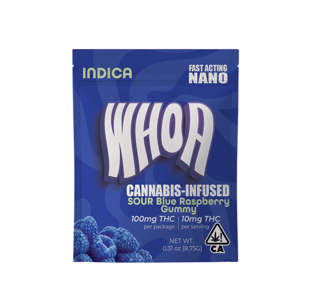 WHOA | SOUR BLUE RASPBERRY | GUMMY BITE | 100MG