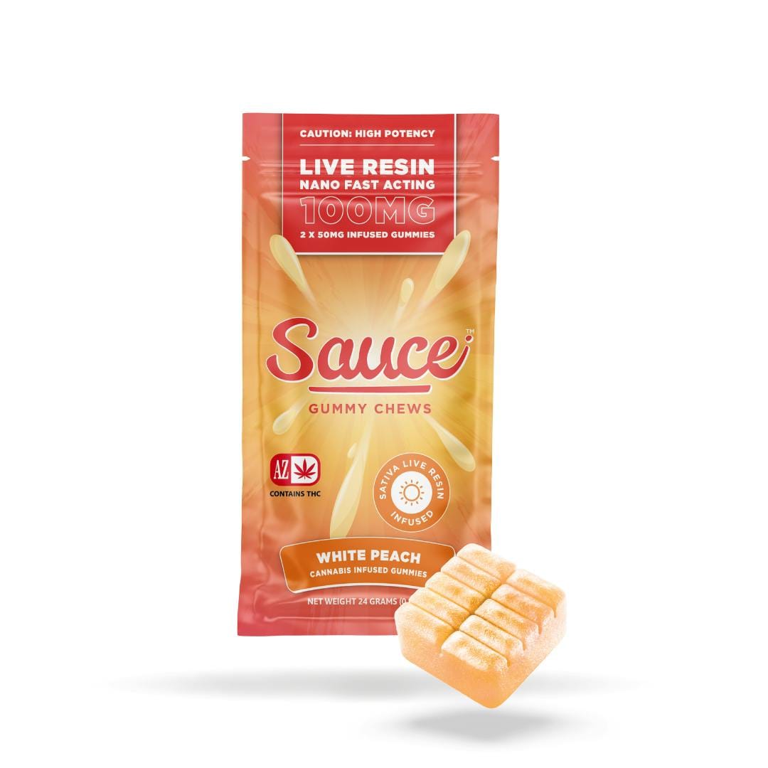 White Peach | 100mg Burst Live Resin Gummy