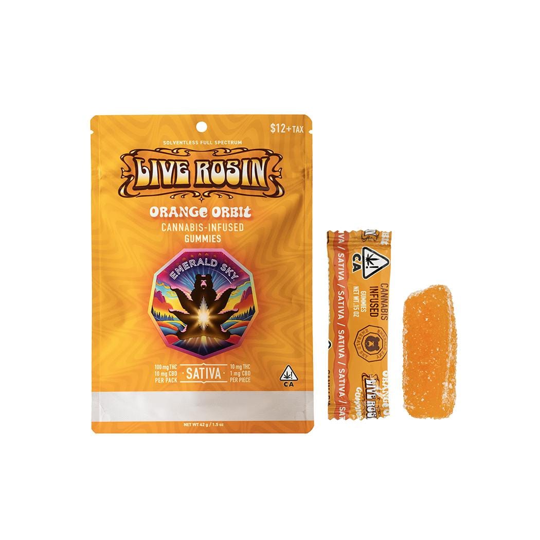Orange Orbit | 100mg Live Rosin Gummies