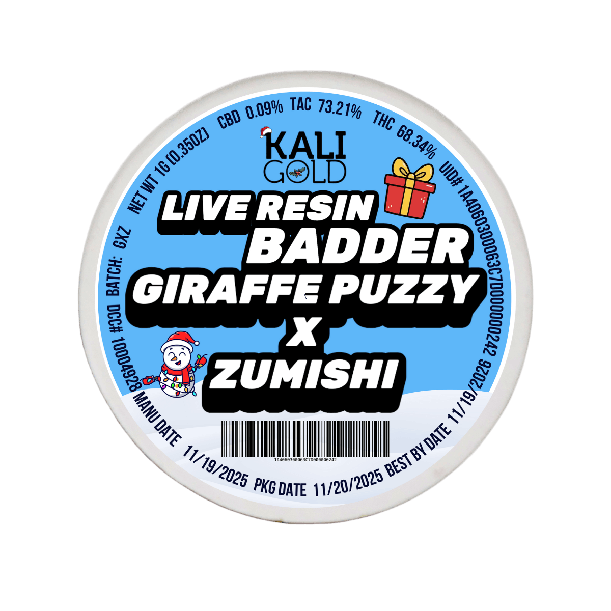Giraffe Puzzy x Zumishi | 1g Cured Resin Badder
