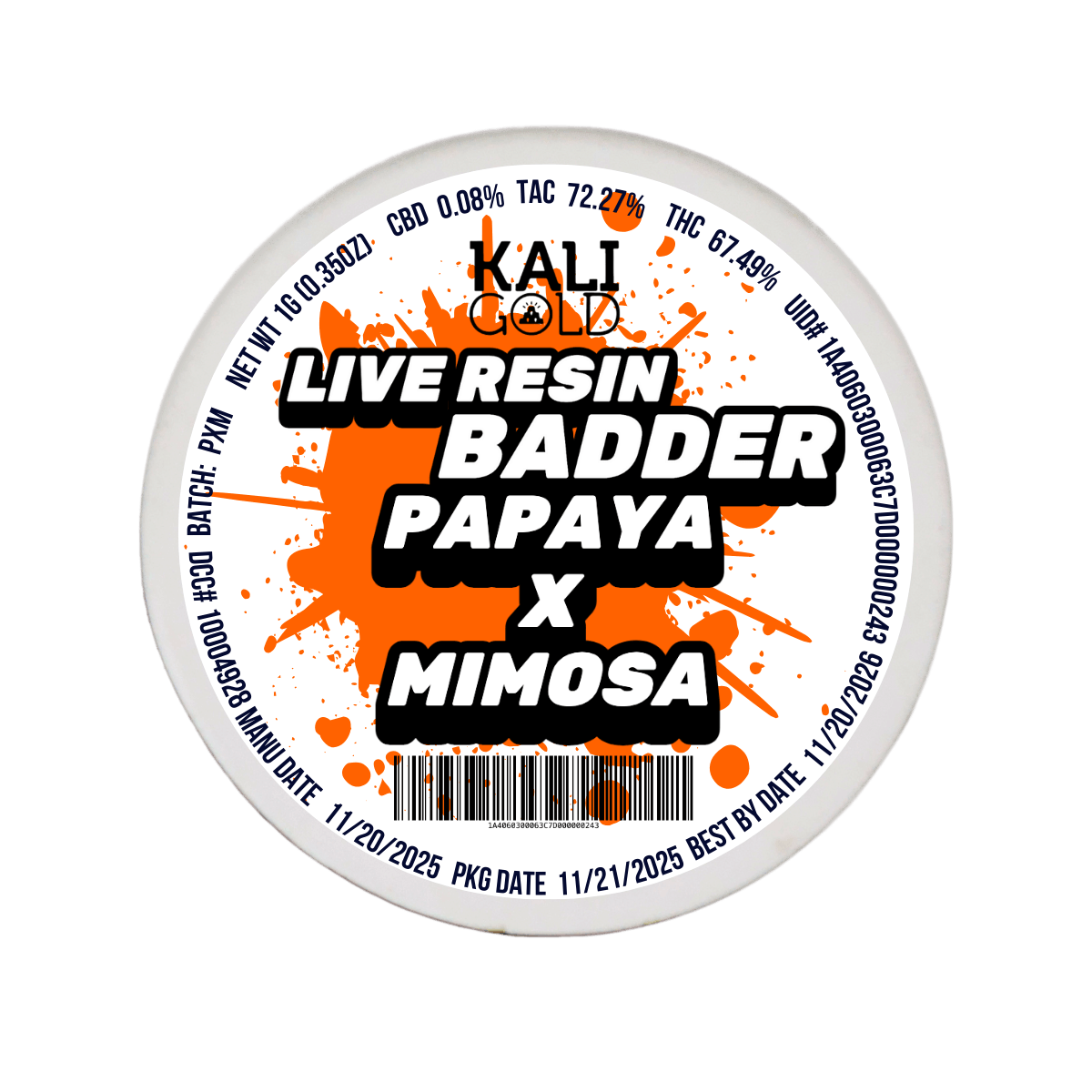 Papaya x Mimosa | 1g Live Resin Badder