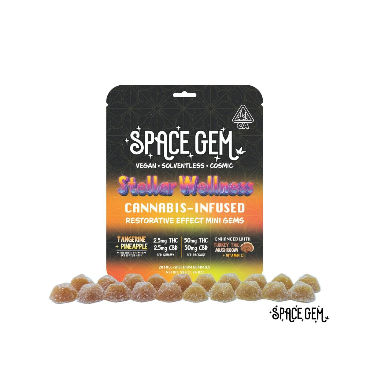 Tangerine Pineapple Wellness CBD Mini Gems