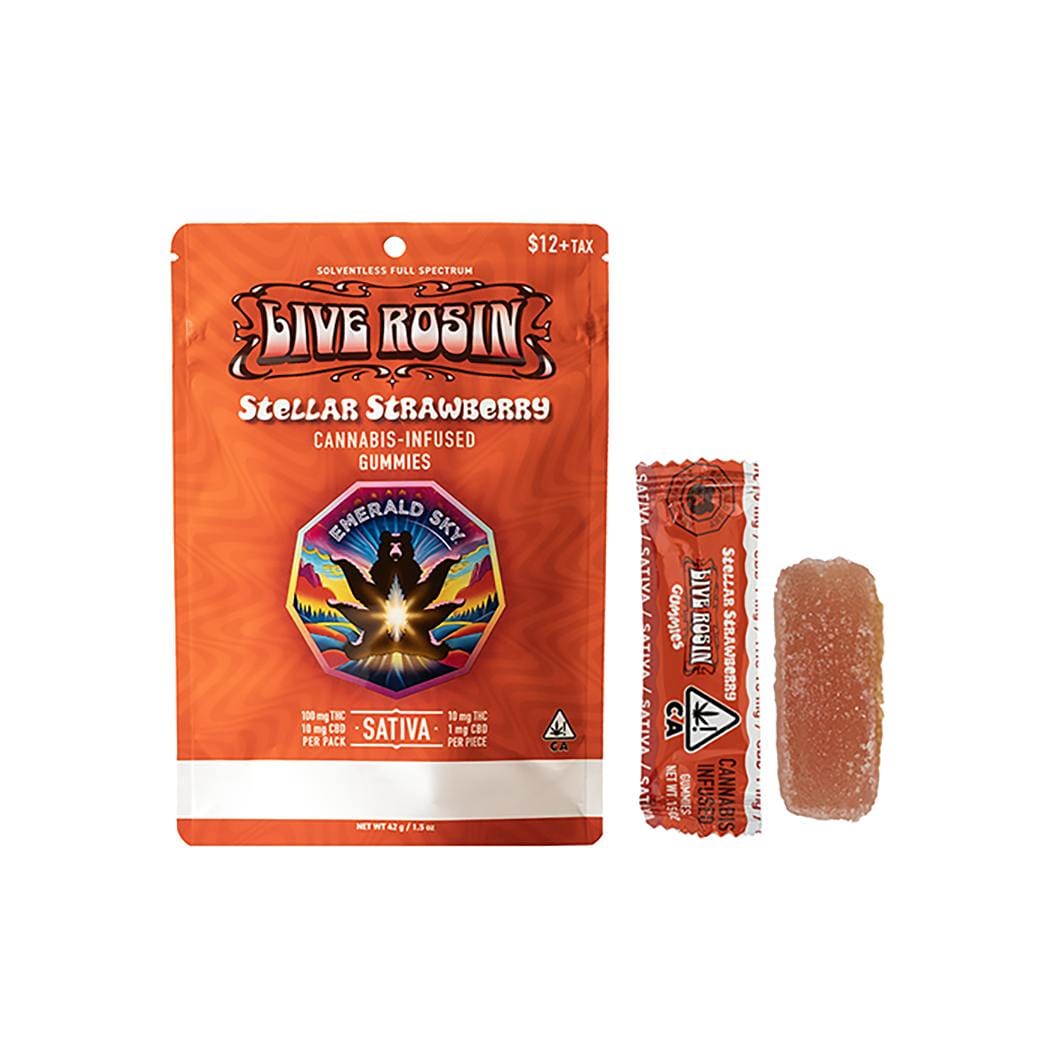 Stellar Strawberry | 100mg Live Rosin Gummies