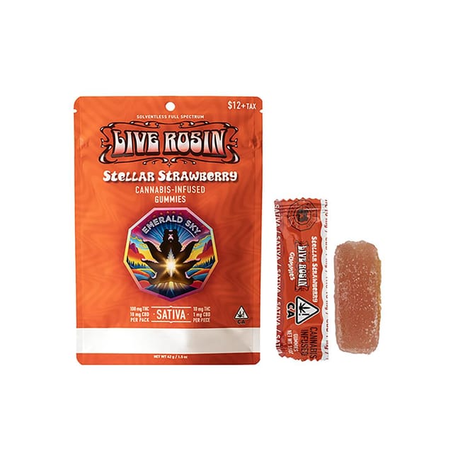 Stellar Strawberry | 100mg Live Rosin Gummies