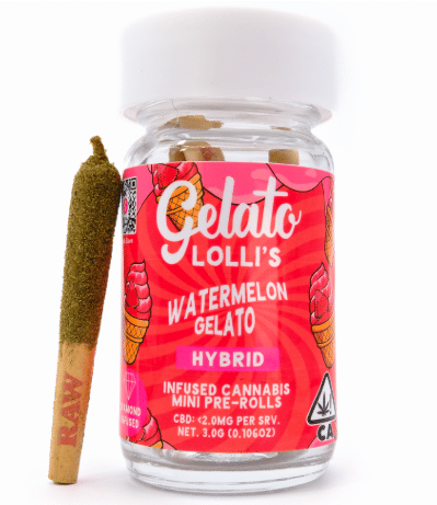 Watermelon Gelato | .6g x 5 Infused Pre-Roll Pack