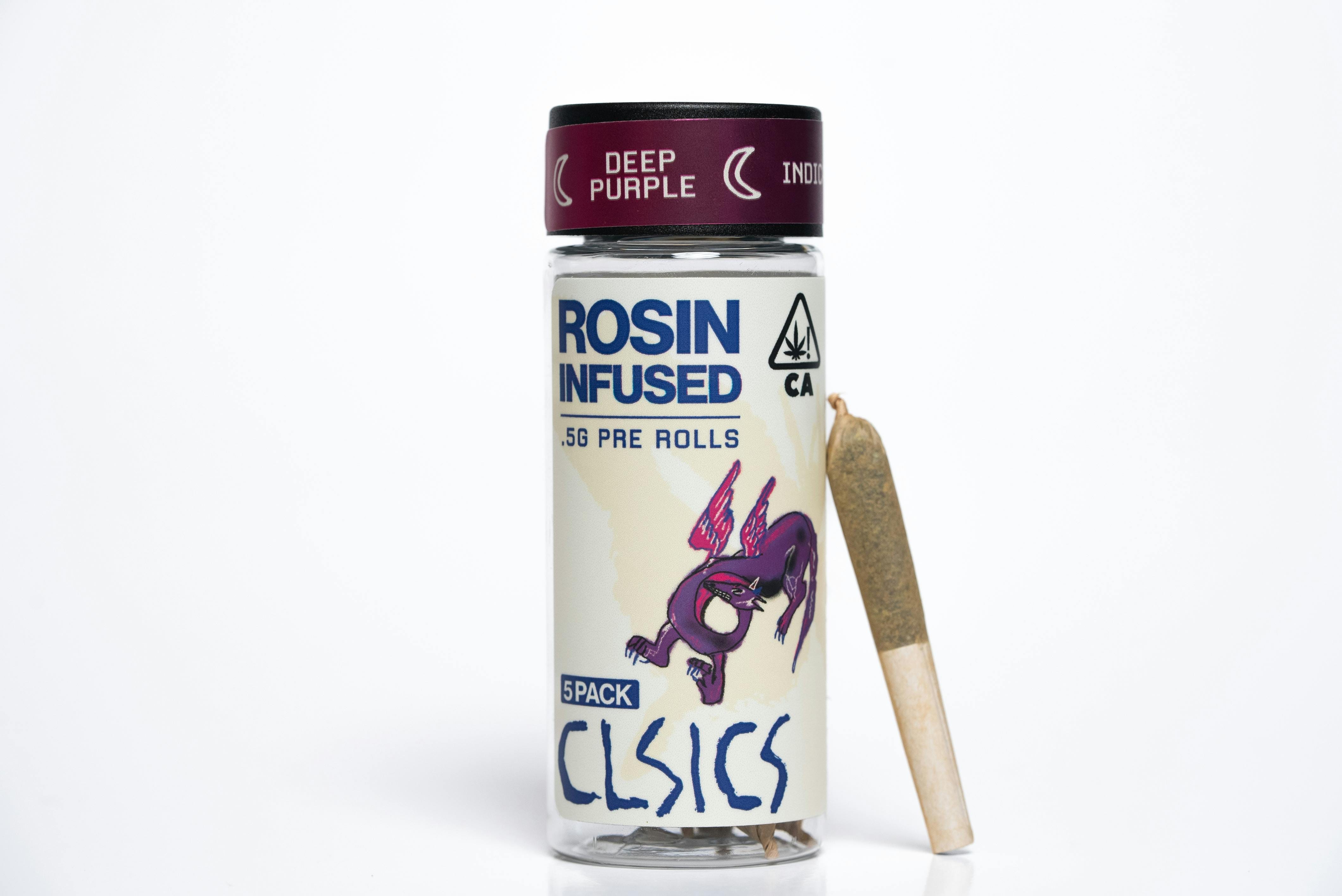 Deep Purple | 2.5g | .5g x 5 Rosin Infused Preroll Pack