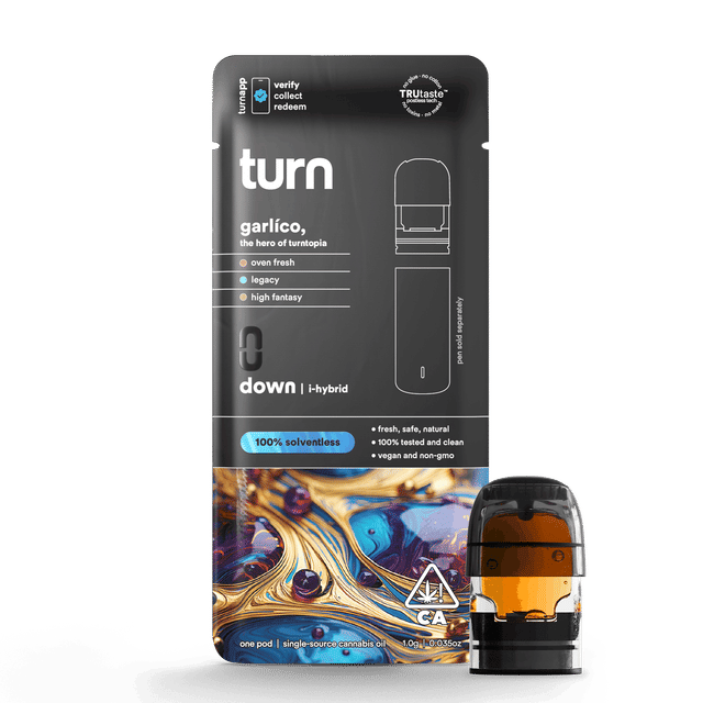 Turn Vapes Grapes n Cream Solventless Turn Vape Pod - 0.5 Grams Vape Carts cannabis