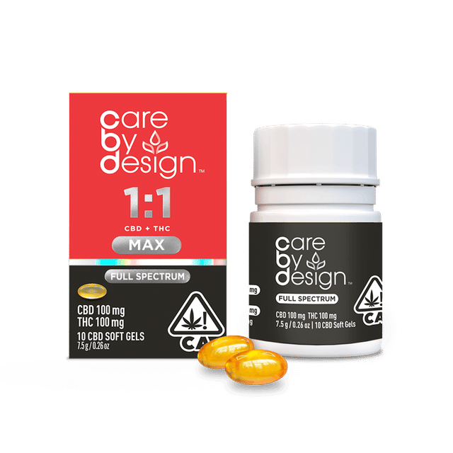 1:1 MAX | 100mg x 10ct THC:CBD Soft Gels