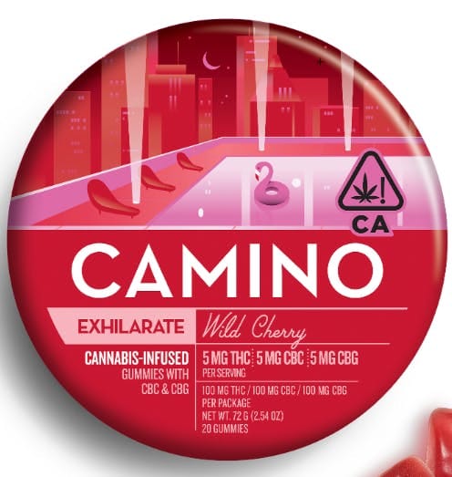 Camino | Wild Cherry | 5THC:5CBG:5CBC | 100mg Gummies