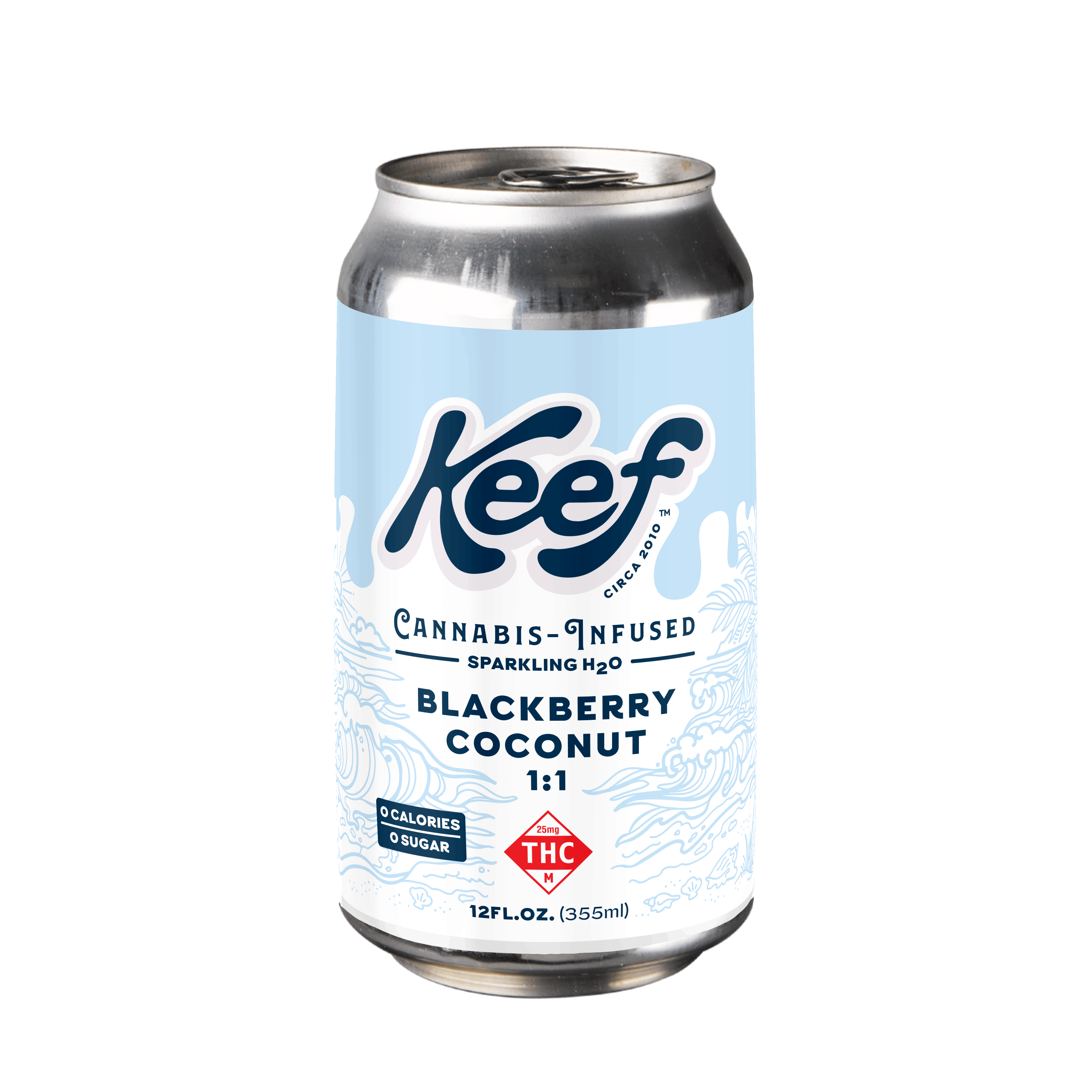Blackberry Coconut | Sparkling H2O 1:1| 25mg Drink