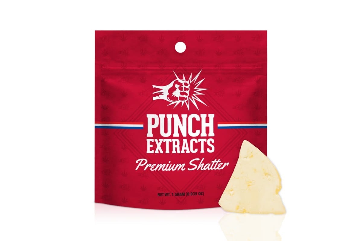 Punch Extracts Banana Smoothie BHO Shatter - 1 Gram Concentrates cannabis