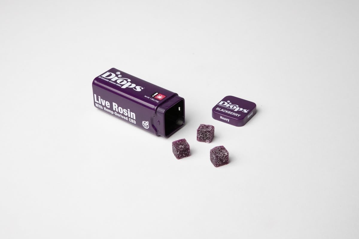 Drops: Blackberry 2:1 CBD:THC - 20 CT - 100mg Rosin Infused Gummies