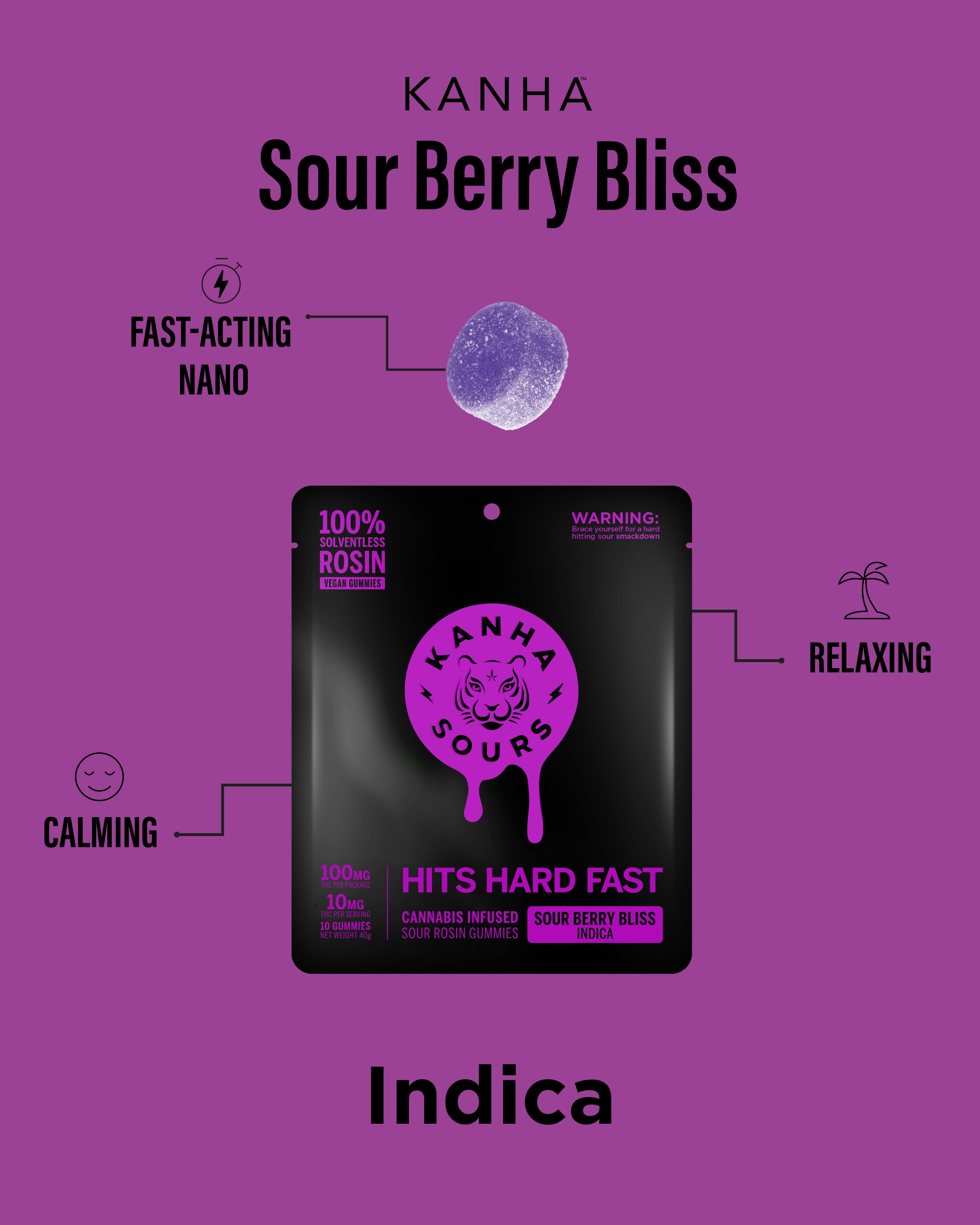 Sour Berry Bliss | 100mg Rosin Gummies