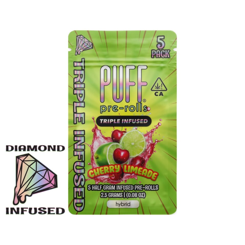 Cherry Limeade 2.5g Triple Infused 5 Preroll Pack