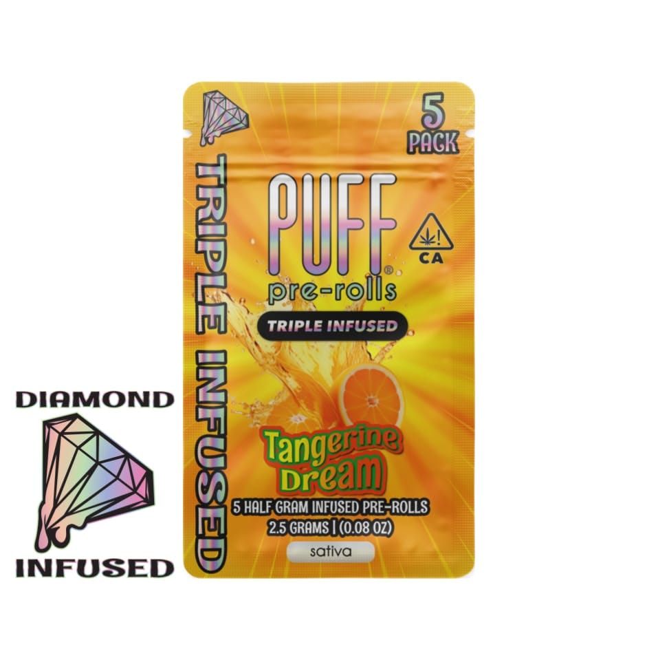 Tangerine Dream 2.5g Triple Infused 5 Preroll Pack