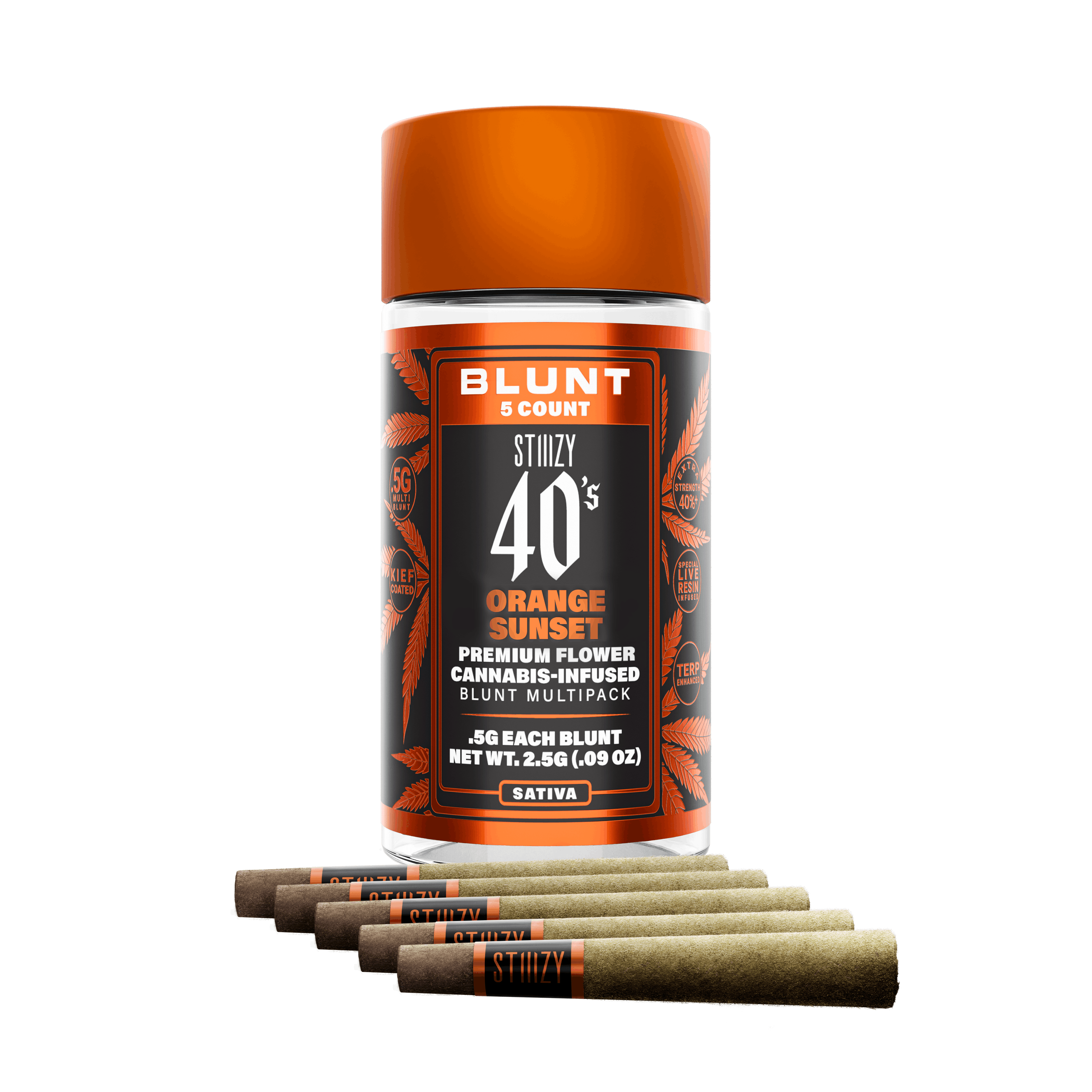 Orange Sunset | .5g x 5 Infused Blunt Pack